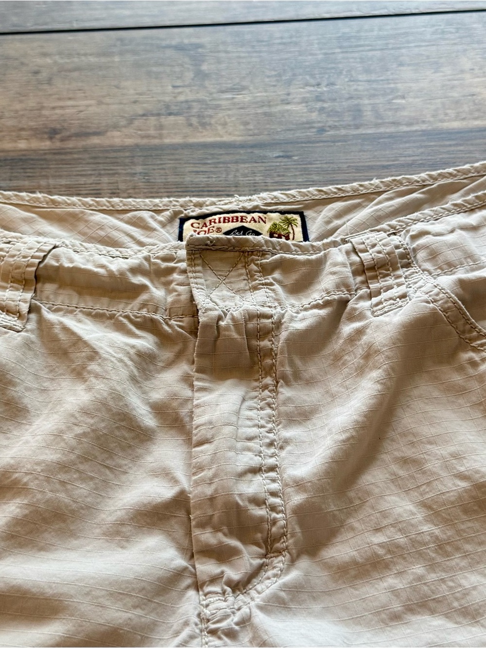 Caribbean Joe - Ripstop Capri Cargo Pants - Size 10 - Off-White